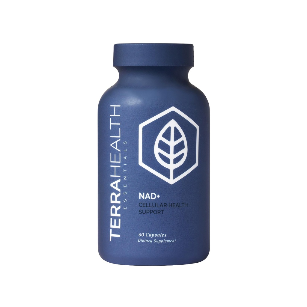 Terra Health Essentials NAD + - Cellular Energy, Metabolisk Reparation, sund aldring af hjerte, hjerne & muskel - Alle naturlige, 30 dages forsyning