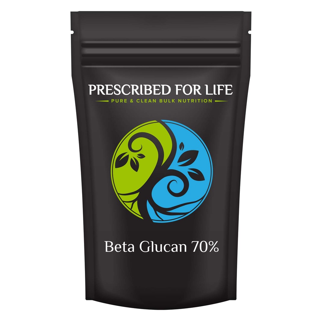 Prescribed For Life Beta Glucan Powder, Vegan Beta 1 3 Glucan 70% Anhydrous, Natural Soluble Dietary Fiber Supplement (28g)