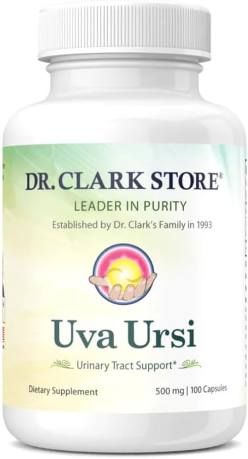 Dr. Clark Store Uva Ursi Urinary Tract Support - 500 Mg, 100 Vegan Kosttilskud, immunbooster