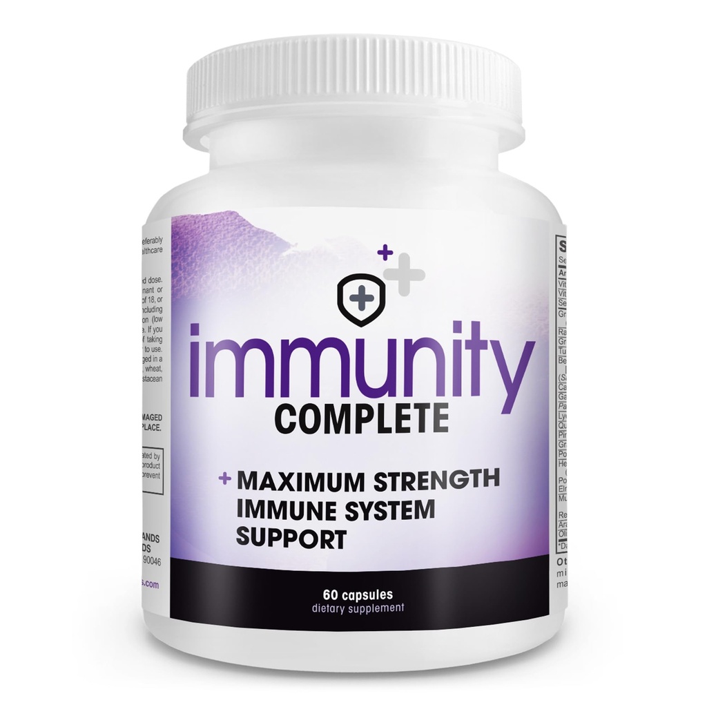 Immunitet komplet - 20-in-1 immunsystem booster Formel med kattens klo, Quercetin, C-vitamin, og Olive Leaf Extract 60ct