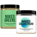 NAKED Colostrum & Super Greens Bundle – Grass-Fed Bovine Colostrum + Organic Greens with Prebiotics & Probiotics - Gut, Skin, Recovery & Immune Support