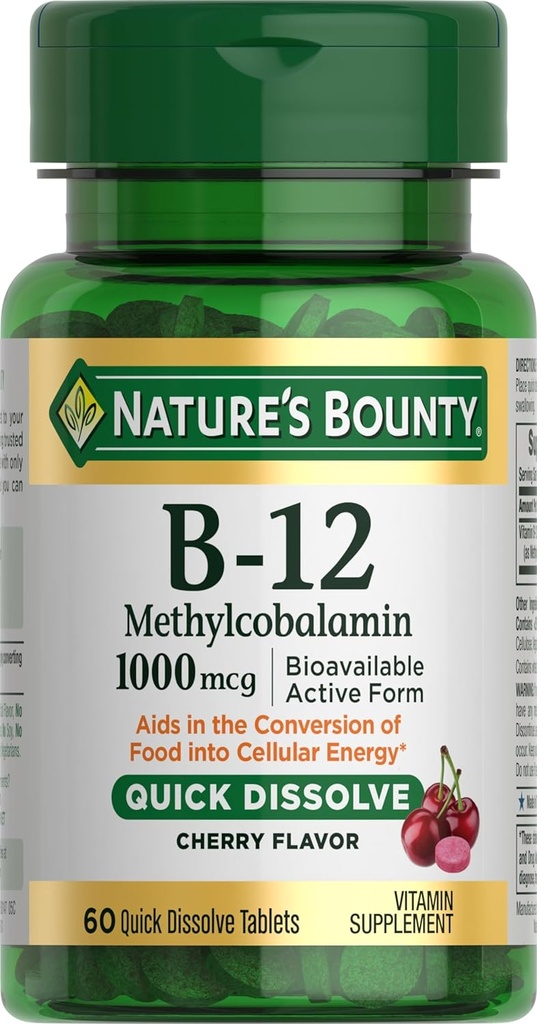 Naturens Bounty Vitamin B12, 60 Greve
