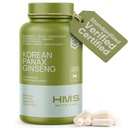 Koreansk rød Panax Ginseng 2000mg 120 Vegan Capsules Super Strength Extract NSF Certified Supplements, High Ginsenosides Understøtter energi, Stamina, Performance og Clarity