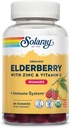 SOLARAY Organic Elderberry Gummies w / Zink & C-vitamin