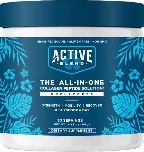Collagen Complex Powder Multi-Type Collagen Peptides with Marine, Bovine & Chicken Collagen, Hyaluronic Acid, Vitamin C, Bamboo & Horsetail Extract 6.6g Protein Per Serving 30 Servings