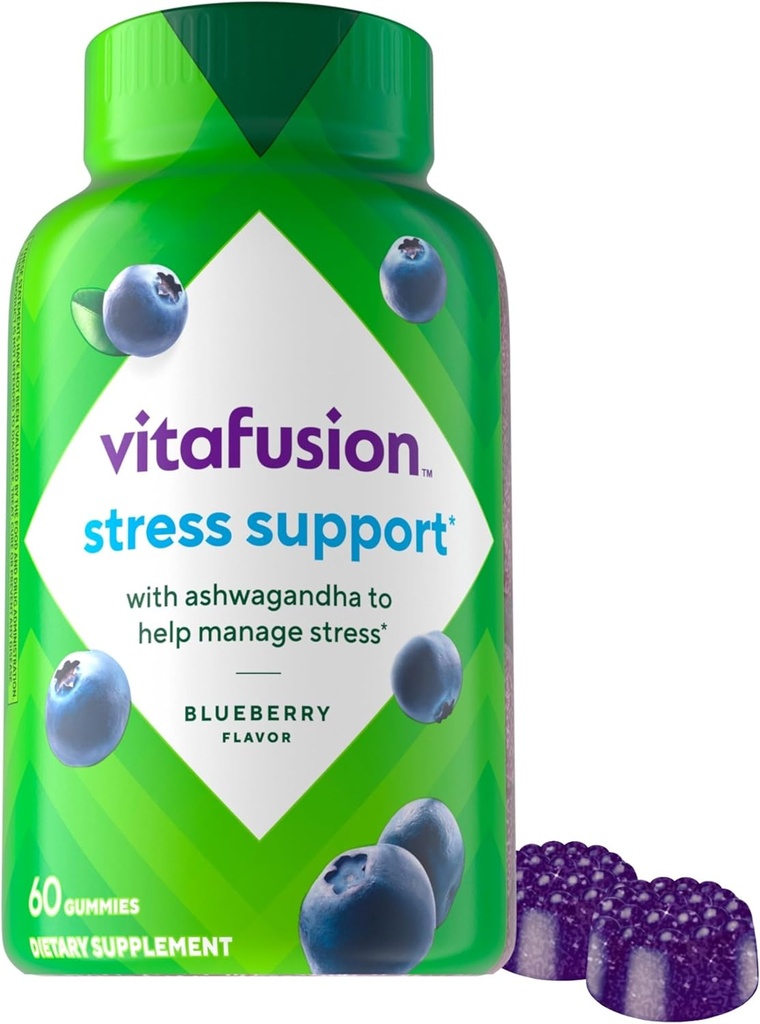 Viafusion Ashwagandha Gummies -Klinisk vist adaptogen Sensoril Ashwagandha 125mg Per Servering - Hjælp Administrer Stress - Chewable Gummy Vitaminer / Alternativ til flydende kapsler Drops Powder, 60 Greve