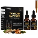 2 Pack Thyroid Support Liquid Drops for Women & Men with Selenium, Zinc & Iodine Hormone Balance, Energy & Metabolism Ashwagandha, Kelp & L-Tyrosine Wild Berry