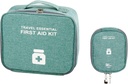 Tomme førstehjælpstasker, Rejse Medicine Bag, Medicinsk Supplies Organizer Bag, Bærbart Kit til Rejser, Bil, Home, Camping, Kontor, Vandreture, Udendørs (Kationisk Grøn)