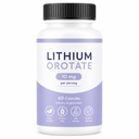 Lithium Orotate 10mg Supplement, Low Dose Mineral Formula for Daily Wellness Support, Vegan Capsules, Clean Label Dietary Supplement, 60 Count