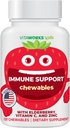 Kids Elderberry Med Zink og C-vitamin - Immun Support Chewable Tablets - Tasty Natural Mixed Berry Flavor - Vegansk, Vegetarisk, Gluten Free, Non- GMO, for børn, 120 Chewables