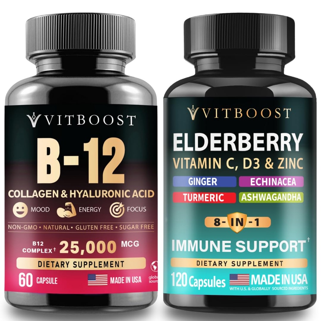 VITBOOST B12 with Hyaluronic Acid, Collagen with Immune Support