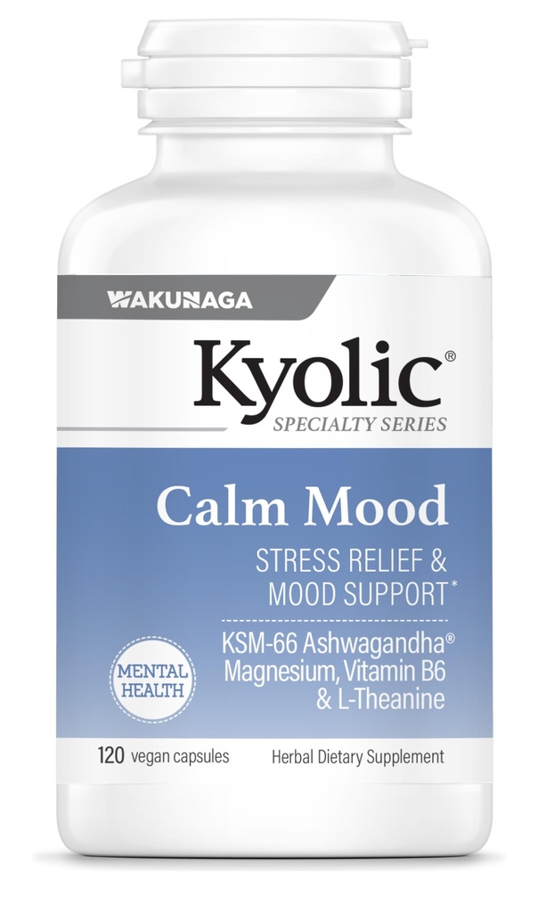 Kyolic Specialty Series Calm Mood, Stress Relief & Mood Support*, 120 Vegicaps