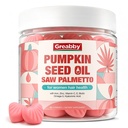 Pumpkin Seed Oil with Saw Palmetto for Women Gummies, Hair Growth DHT Blocker Supplement, Cold-Pressed Pumpkin Seed Oil with Iron, Zinc, Omega 3, Hyaluronic Acid, Sugar Free, 60 ct