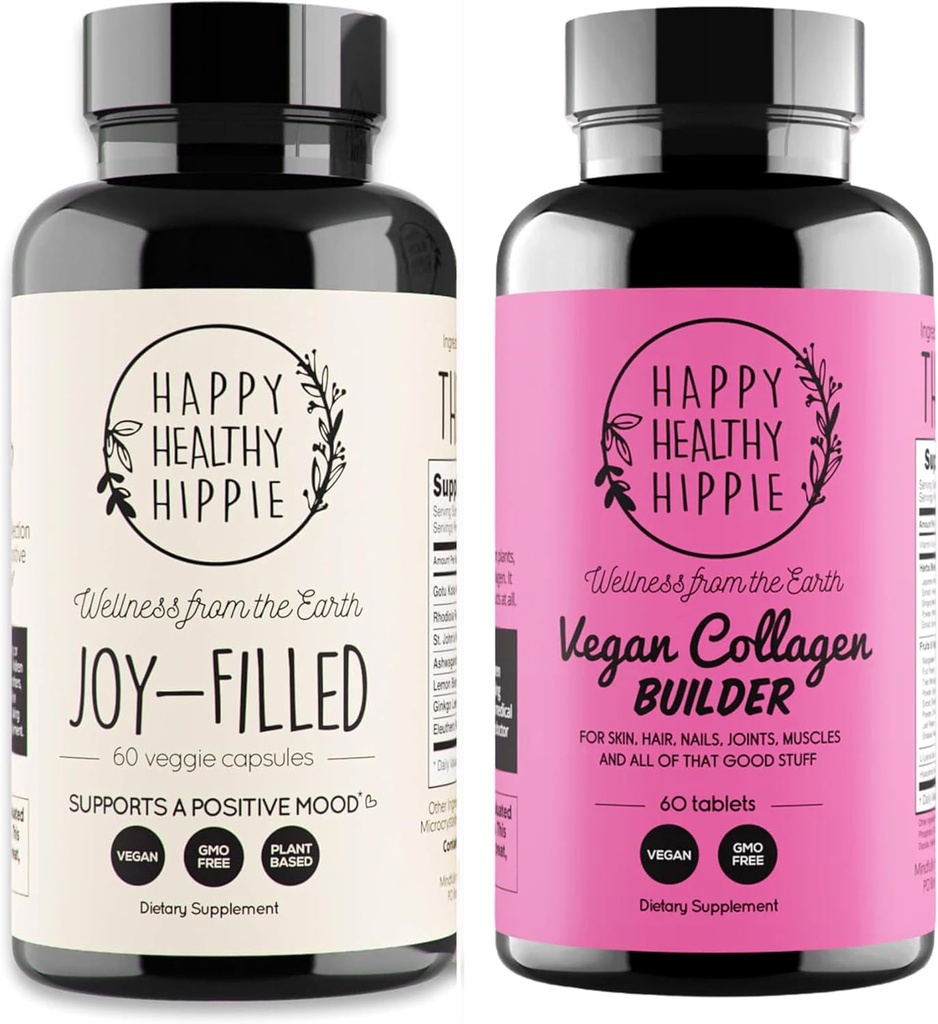 Lykkelig Hippie Vegan Collagen Builder w / Hyaluronsyre & Joy- Filled Mood Support