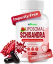 800MG Schisandra Organic Extract, Schisandra Supplement, Schisandra Berry Softgels for Energy Support, Leversundhed, Antioxidant Protection & fordøjelsesbesvær - 60 Softgels, Made in USA