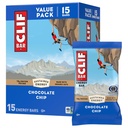 CLIF BAR - Energy Protein Bars - Chokolade Chip - Lavet med Økologisk Havre - Energy Bars - Ikke-GMO - (15 Pack)