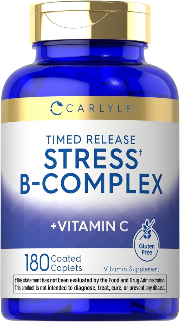 Carlyle Stress B- Complex Vitamin Note 124; 180 Vegetariske Caplets