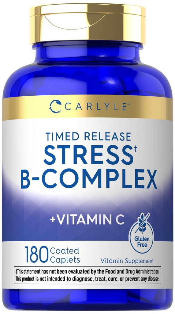Carlyle Stress B- Complex Vitamin Note 124; 180 Vegetariske Caplets