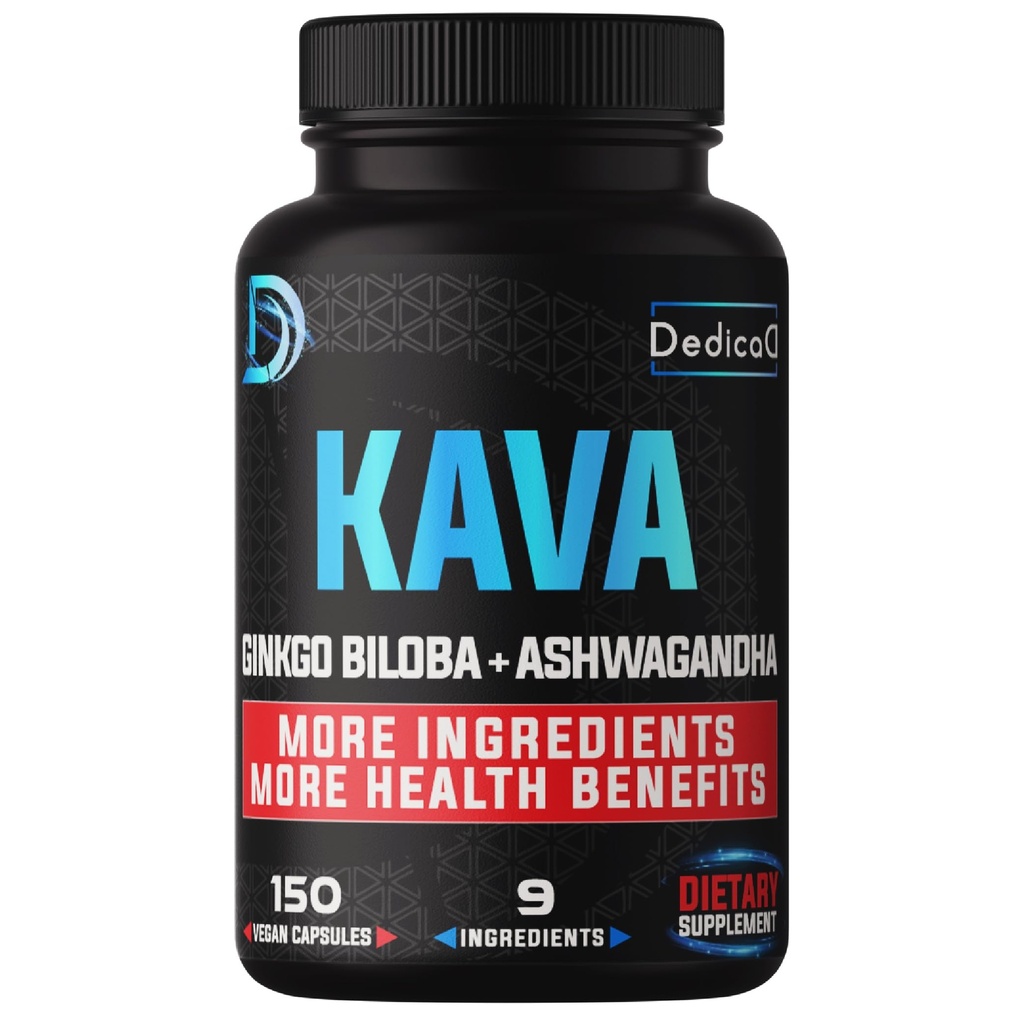 9in1 Kava Kava Kapsler 5-Måned Supply 15: 1 Uddrag til søvn, Mind & immunforsvar - 9 Natururter omfatter Ginkgo, Ashwagandha, Graviola, Valerian & Mere - 150 Veganske Kapsler
