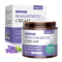 Magnesium Cream til søvn - Natural topic Magnesium lotion for smerte & ben kramper, muskelafslapning, rolig - Nighttime Body Butter for Deep Hydration - Sikker for børn (Lavender)