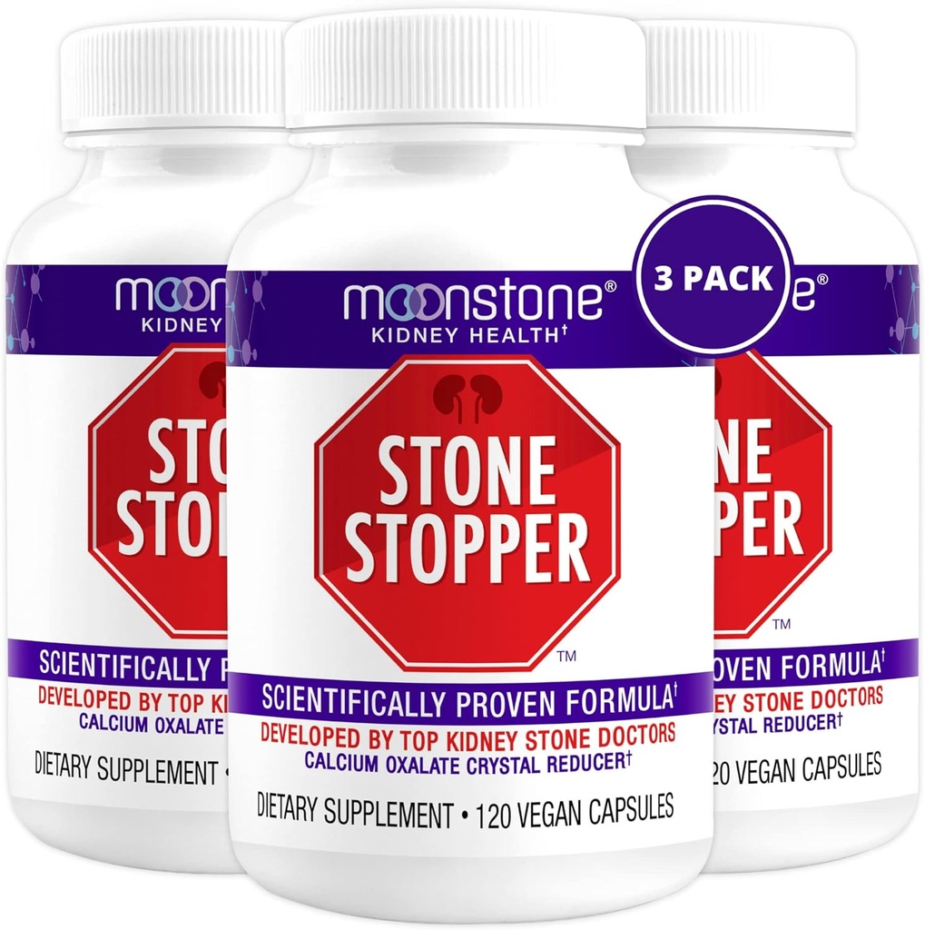 Stone Stopper Kapsler, Nyre Stone Prevention, Calcium Oxalate Protector, Alkali Citrate Support, Udviklet af Urologer til støtte Nyre Sundhed, 90 Day Supply (360 Tæl)