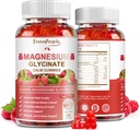 GREENPEOPLE Magnesium Glycinate Gummies 400mg - Sukker fri Magnesium Kalium tillæg med Magnesium Malat, D-vitamin, B6, og CoQ10 for rolig støtte & søvn for voksne - Hindbær Gummies