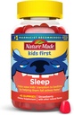 Nature Made Kids First Sleep Melatonin Gummies, 100% drug- Free Sleep Aid, Kids Sleep Gummies for Restainful Sleep, 45 Greve