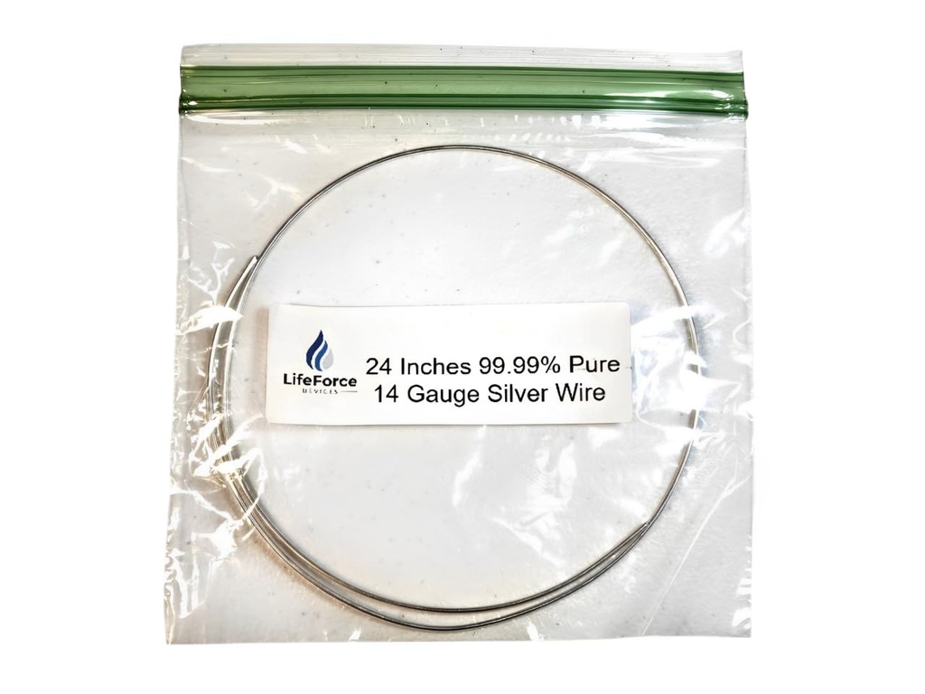 Pure Sølv Generator Wires - 9999 Sølv Elektroder - Pre- Cut 24 -Tommer 14 Gauge Wires - Fits LifeForce Generatorer