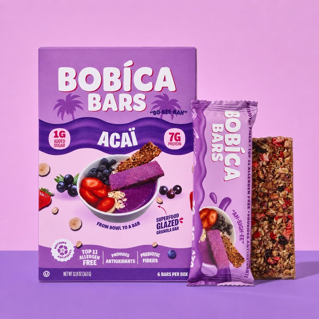 Acai Glazed Granola Bar Bobica Bar | Top 11 Allergen Free
