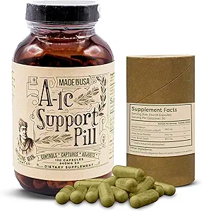 A- 1C Support 120 Kapsler - Naturlige og økologiske med Bitter Melon, Hellige Basilikum, og Aloe Vera Extract - Non- GMO og urteformel