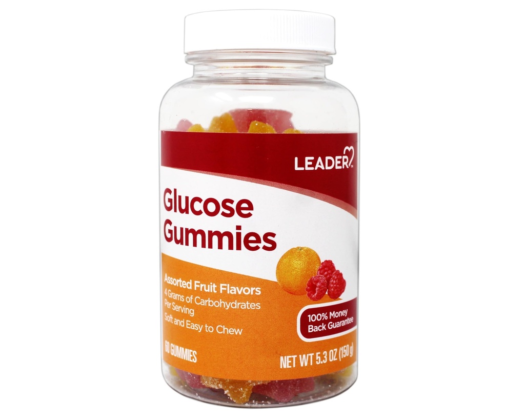 Leader Gummies, Energy Support, Assorted Fruit, 60 Count