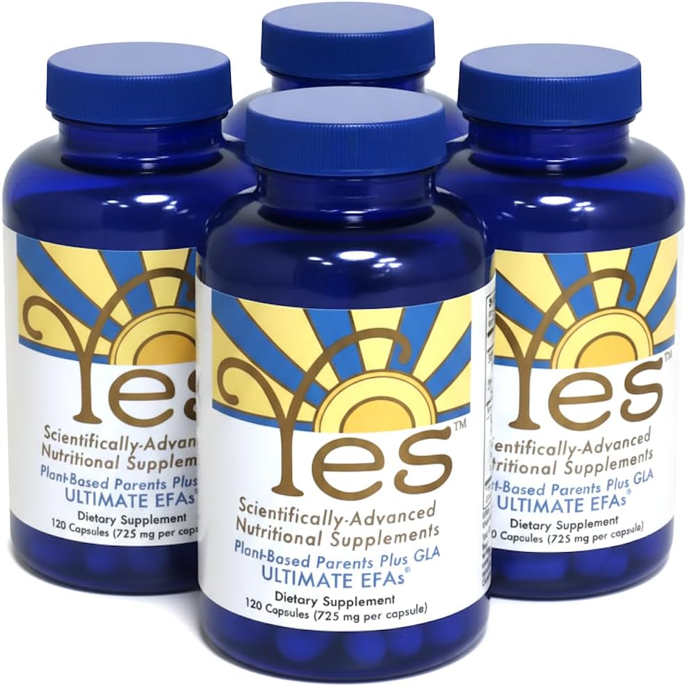 Fish Oil Omega 3 Supplements Alternative-YES Omega 3 & 6 Fatty Acid - Burpless, Plant Based - DHA, EPA, SDA - Cholesterol, Heart, Skin, Energy, Eyes, Immunity Support by YES (4 x 120 Gel caps)