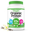 Orgain Organic Vegan Protein Powder, Vanilla Bean - 21g Plant Protein, 6g Prebiotic Fiber, Ingen laktoseingredienser, Ingen tilsat sukker, Non- GMO, For Shakes & Smoothies, 2.03 LB (Packaging May Vary)