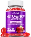 Keto ACV Gummies - 1500mg Apple Cider Vineddike Gummies med Probiotika, B12 og Keto Support, Detox & Cleanse, GMO Free & Vegan - 60 Greve...