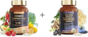 13-in-1 vitamin B kompleks & 25-in-1 Sea Moss Kapsler