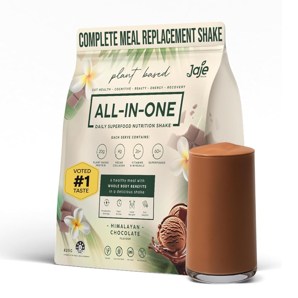 All-In-One Superfood Protein Shake | Complete Meal Replacement | 60+ Superfoods, 20g Plant Based Protein Powder Meal Replacement | Probiotics, 13g Fibre | Low Carb Weight Loss Shake
