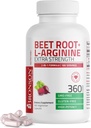 Bronson Beet Root + L- Arginin Nitroxidproduktion - non-GMO, 360 Vegetariske kapsler