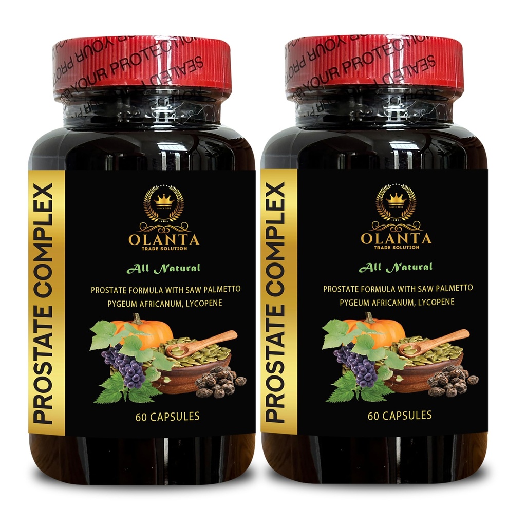 PROSTATE COMPLEX FOR MEN - Prostate health regimen, Nettle Extract, Boron as boron amino acid chelate, Lycopene, Saw Palmetto, Vitamin E for prostate, Prostate health complex - 2 Bottles