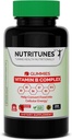 Vitamin B Complex Gummies- High Potency B Complex Vitamin Gummies med methyl B12, Folate, Biotin & C-vitamin - non-GMO, Vegan, Gluten- Free - 90 Gummies - Made in USA