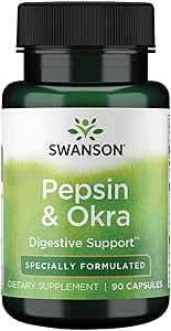 Swanson Okra Pepsin 90 Kapsler