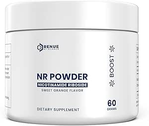 Renue By Science Nicotinamid Riboside ttesmå 124; 1000mg Nicotinamid Powder - High Strength NR NAD Powder Sublingual Citrus Burst Flavor ESP 124; Fremstillet i USA & Third- Party Tested