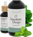 Philosophie Liquid Chlorophyll Sunshine Drops for Water | Organic Chlorophyll Drops with Mint for Detox, Internal Deodorant & Energy Boost | Natural Vegan Supplement, Non-GMO, 2oz