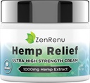 Maksimal styrke Hamp Cream - Menthol Rub med Hamp Olie, Arnica, Lavender, Aloe Vera, Kava Kava, & Campher - Natural Hamp Muscle Rub Cream til hud, Muscles & Joints, 2 oz