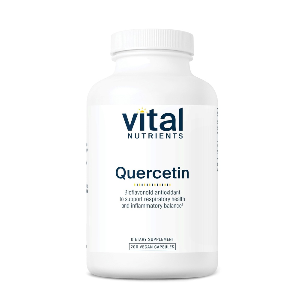 Vital Nutrients Quercetin Note 124; Vegan Quercetin Supplement med Bioflavonoider til Sinus, Respiratory, Heart, & immunfunktion Support