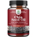 Chia Seed Oil Extract Capsules - Plant Based Omega 3 6 9 Supplement and Daily Fiber Capsules for Digestive Support Immunity and Heart Health - Omega 3 Fatty Acids Supplement for Men and Women - 120ct