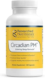 Forskede Nutritionals Circadian PM - fremmer et sundt nervesystem, Histamine Response & Freedom Nights med L Theanine, 5 HTP, Valerian Root & GABA Kosttilskud (90 kapsler)