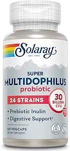 SOLARAY Super Multidophilus 24 Strain Probiotic Note 124; 30 Millioner CFU Note 124; Sund Gut Support
