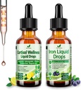 Cortisol Detox + jerntilskud til kvinder, mænd, Vegan, ikke-GMO