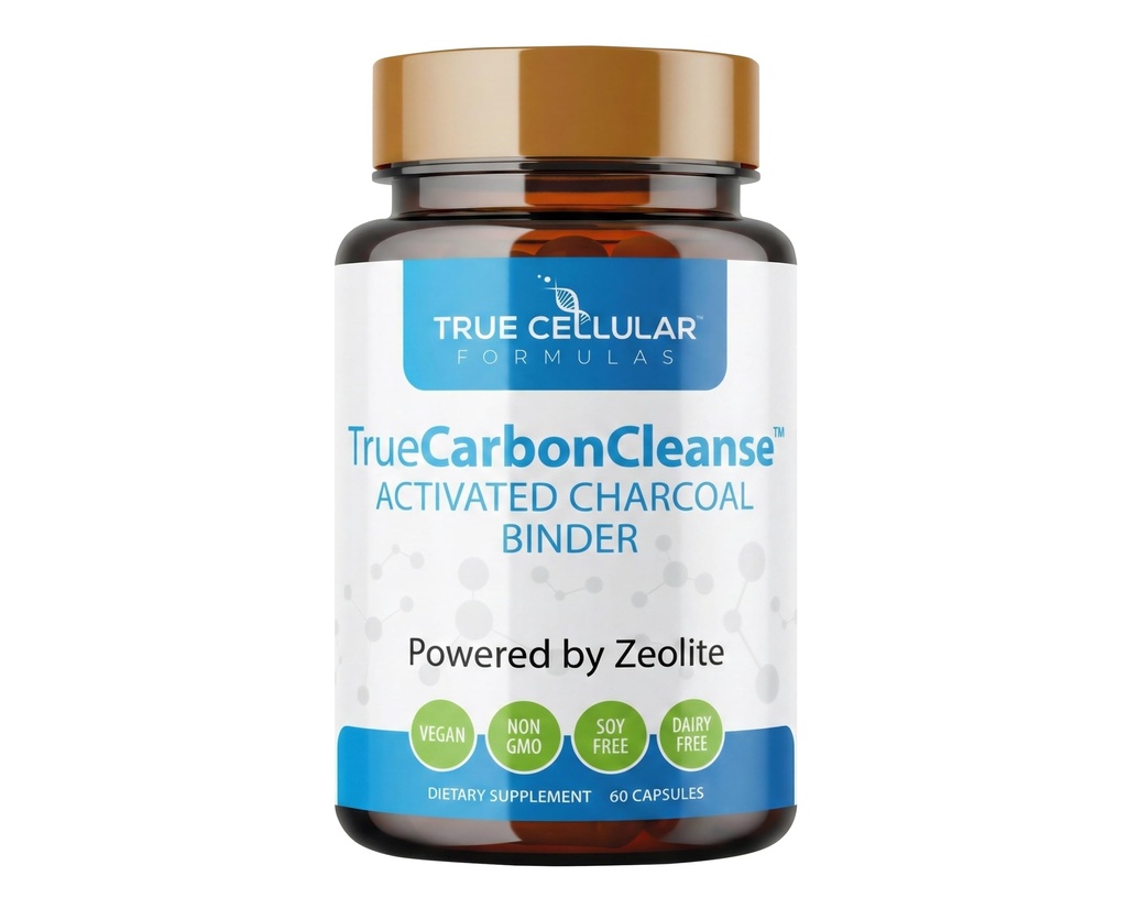 TrueCarbonCleanse ™ - Perfect Gut Detoxifier & Binder - Avanceret formel med økologiske Bamboo Aktiverede Charcoal Kapsler - 60 kapsler - Vegan, Non GMO, Gluten Free, Soy Free, Non- Toxic Certified