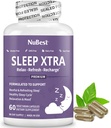NuBest Sleep Xtra Budd124; understøtter sund søvn for voksne Budding124; Vitamin B6, Melatonin, Ashwagandha, Kamille, Valerian & Mere - Ikke Habitat- Forming Budding124; 60 Vegan Kapsler Budding124; 1 Måned Supply